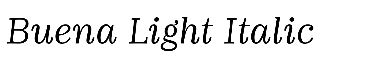 Buena Light Italic
